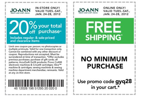 Joanns coupons 20 off entire purchase - No longer valid. Activate a Joann coupon code valid in February 2024. Save up to 20% extra discount in-store and get free shipping on your online orders for Winter Sale.